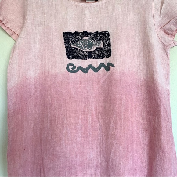 Linen Tie Dye Maxi Dress - Picture 4 of 16